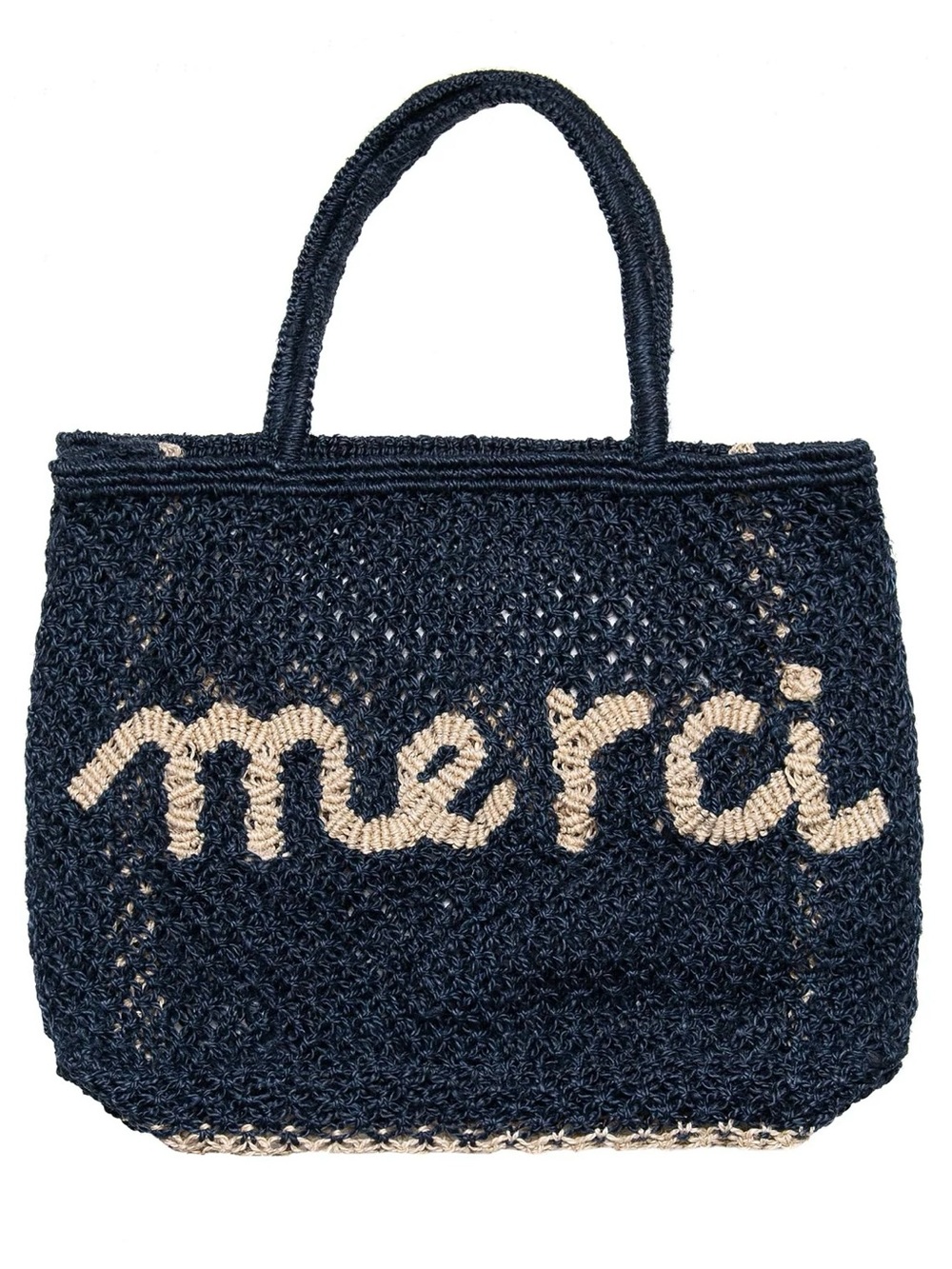THE JACKSON JUTE BEACH BAG - The Jacksons-merci- Dark navy